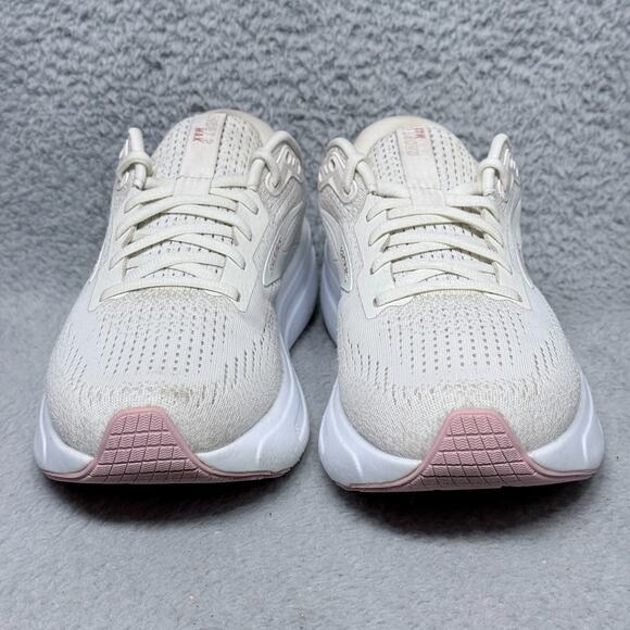 Brooks Ghost Max 2 Womens Size 9.5 Running Shoes Coconut Milk Gray Zephyr White - Picture 2 of 9
